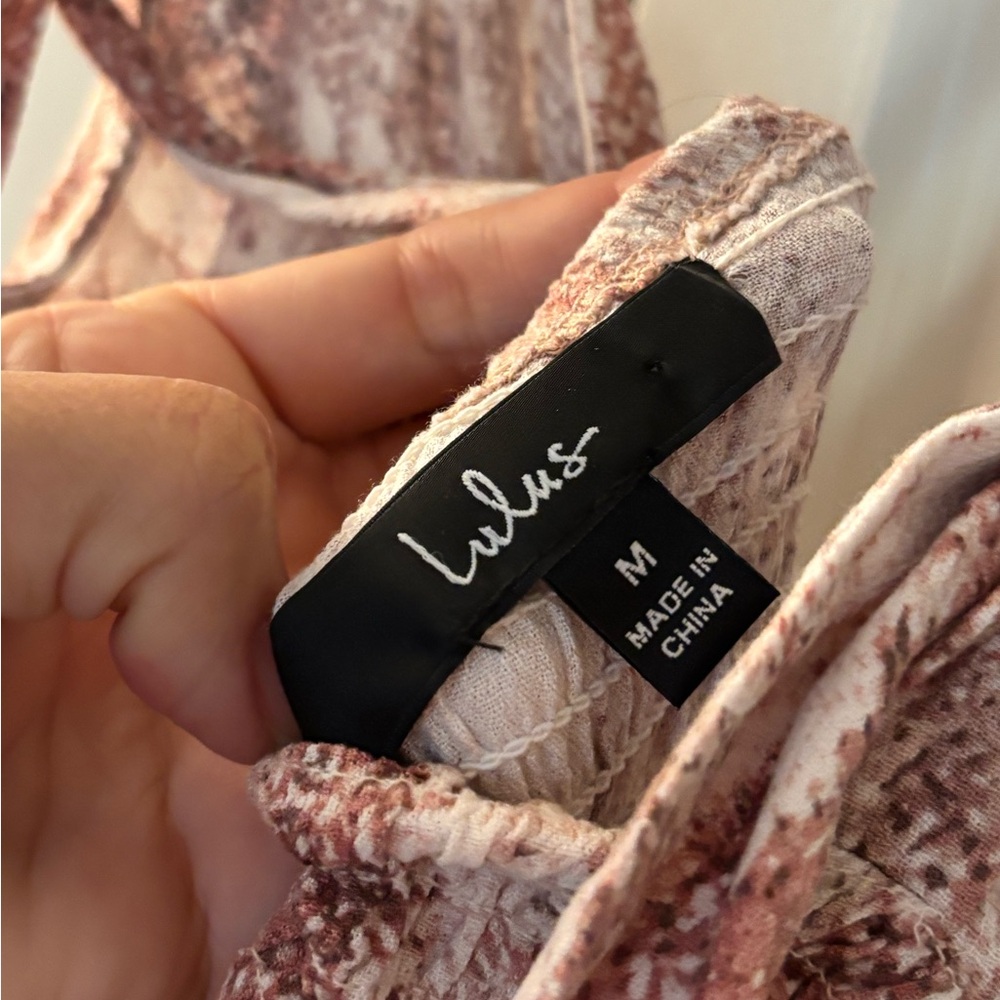 Lulu's Blush Pink Floral Tie-Shoulder Maxi Dress - Picture 9 of 10